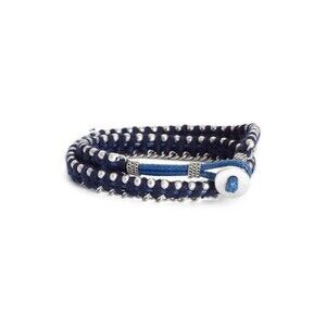 Nordstrom Treasure & Bond Beaded Wrap Bracelet NWT $39.00 Blue Silver